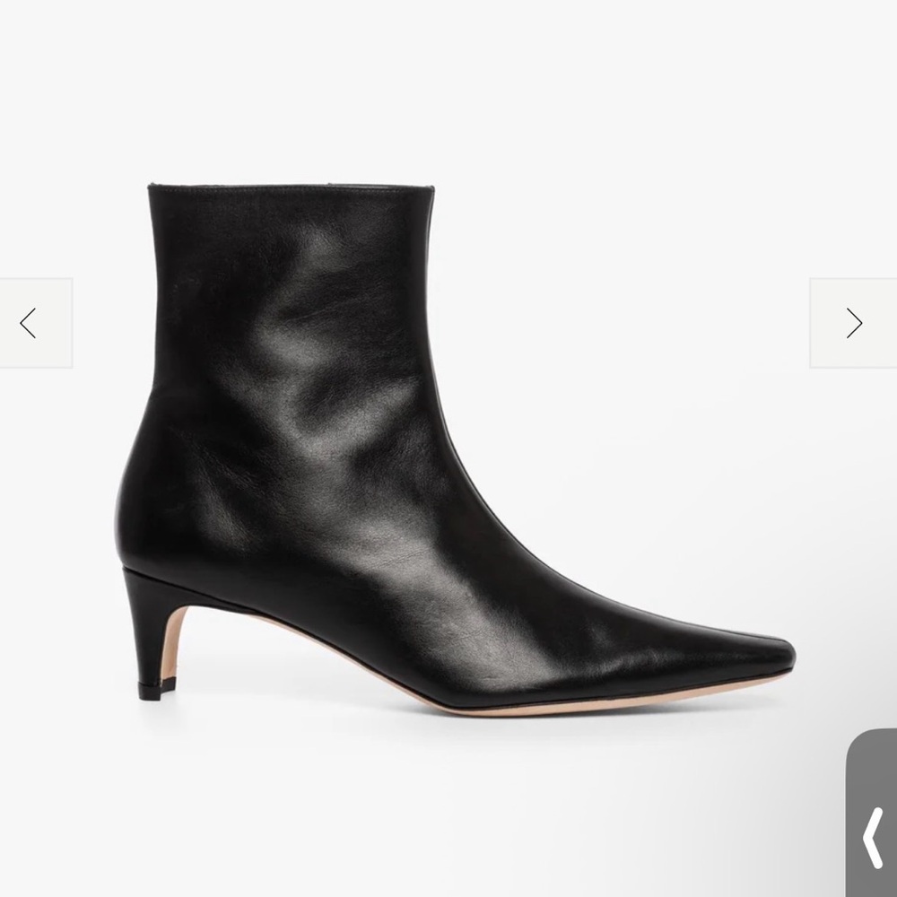 STAUD Women's Wally Black Leather Booties